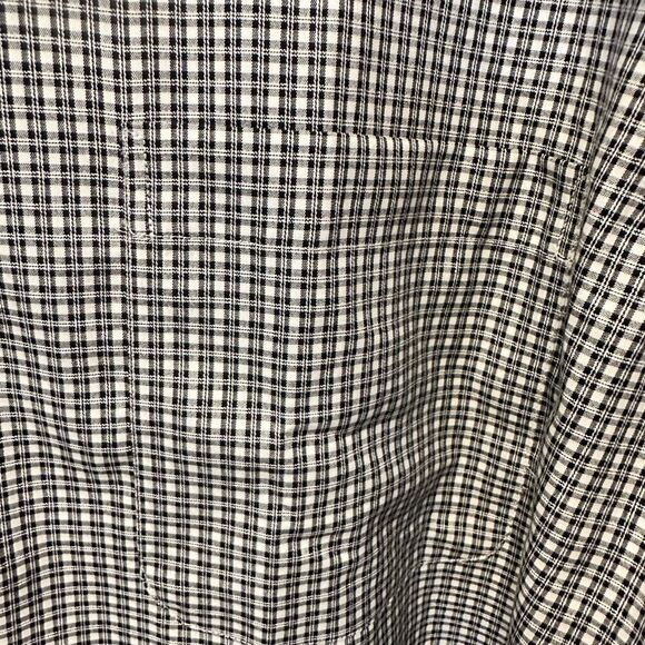 NWT Kirkland Signature Men’s Black Plaid Button Down Dress Shirt - Neck 19/2XL - Picture 7 of 9